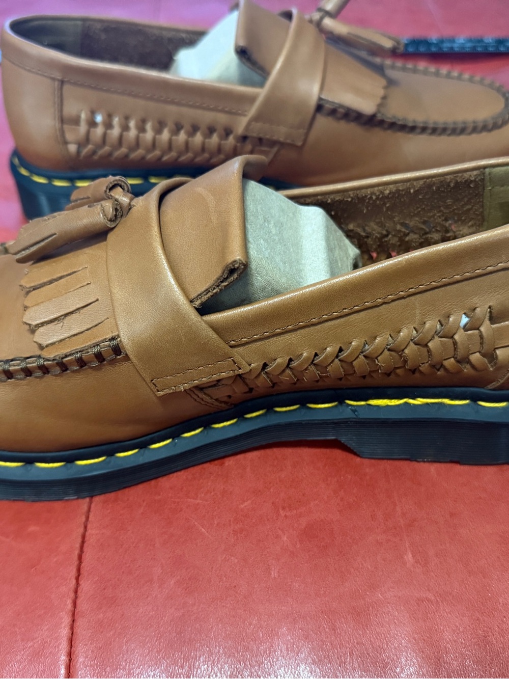 Dr. Martans ADRIAN WOVEN LEATHER TASSEL LOAFERS size 10 - Picture 4 of 8
